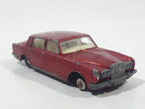 Vintage 1979 Lesney Matchbox Superfast No. 39 Rolls Royce Silver Shadow II Dark Red Die Cast Toy Car Vehicle with Opening Doors