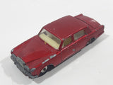 Vintage 1979 Lesney Matchbox Superfast No. 39 Rolls Royce Silver Shadow II Dark Red Die Cast Toy Car Vehicle with Opening Doors