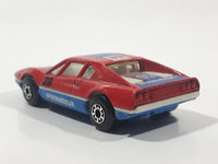 Vintage 1985-88 Matchbox No. 70 Ferrari 308 GTB Pioneer 39 Red Blue Die Cast Toy Race Car Vehicle