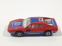 Vintage 1985-88 Matchbox No. 70 Ferrari 308 GTB Pioneer 39 Red Blue Die Cast Toy Race Car Vehicle