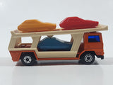 Vintage 1976 Lesney Matchbox Superfast No. 11 Car Transporter Semi Truck Orange Die Cast Toy Car Vehicle Made in England