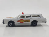 Vintage 1971 Lesney Products Matchbox No. 55 Mercury Police Car Wagon White Die Cast Toy Car Vehicle