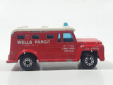 Vintage 1978 Lesney Matchbox Superfast No. 69 Armored Truck "Wells Fargo" Red and White Die Cast Toy Car Vehicle Made in England