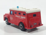 Vintage 1978 Lesney Matchbox Superfast No. 69 Armored Truck "Wells Fargo" Red and White Die Cast Toy Car Vehicle Made in England