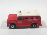Vintage 1978 Lesney Matchbox Superfast No. 69 Armored Truck "Wells Fargo" Red and White Die Cast Toy Car Vehicle Made in England