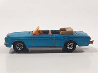 Vintage 1969 Lesney Matchbox Series No. 69 Rolls Royce Silver Shadow Coupe Convertible Aqua Blue Die Cast Toy Car Vehicle With Opening Trunk