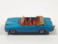 Vintage 1969 Lesney Matchbox Series No. 69 Rolls Royce Silver Shadow Coupe Convertible Aqua Blue Die Cast Toy Car Vehicle With Opening Trunk