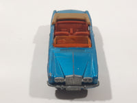 Vintage 1969 Lesney Matchbox Series No. 69 Rolls Royce Silver Shadow Coupe Convertible Aqua Blue Die Cast Toy Car Vehicle With Opening Trunk