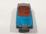 Vintage 1969 Lesney Matchbox Series No. 69 Rolls Royce Silver Shadow Coupe Convertible Aqua Blue Die Cast Toy Car Vehicle With Opening Trunk