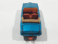 Vintage 1969 Lesney Matchbox Series No. 69 Rolls Royce Silver Shadow Coupe Convertible Aqua Blue Die Cast Toy Car Vehicle With Opening Trunk