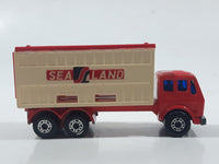 Vintage 1976 Lesney Matchbox Superfast No. 42 Mercedes Container Truck Red Sea Land Die Cast and Plastic Toy Car Vehicle