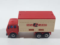 Vintage 1976 Lesney Matchbox Superfast No. 42 Mercedes Container Truck Red Sea Land Die Cast and Plastic Toy Car Vehicle