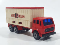 Vintage 1976 Lesney Matchbox Superfast No. 42 Mercedes Container Truck Red Sea Land Die Cast and Plastic Toy Car Vehicle