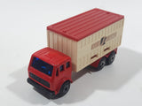 Vintage 1976 Lesney Matchbox Superfast No. 42 Mercedes Container Truck Red Sea Land Die Cast and Plastic Toy Car Vehicle