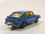 Vintage Majorette No. 284 Saab Turbo Blue 1/62 Scale Die Cast Toy Car Vehicle with Opening Doors