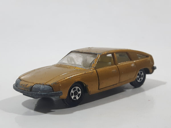 Vintage 1969 Lesney Matchbox Series No. 56 BMC 1800 Pininfarina Gold Die Cast Toy Car Vehicle with Opening Doors