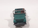 Vintage Husky Models Jeep with Brown Driver Green Die Cast Toy Car Vehicle with Flip Down Windshield Frame