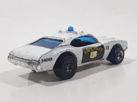 Vintage 1977 Hot Wheels Olds 442 Police Cruiser White Die Cast Toy Car Vehicle BW Hong Kong