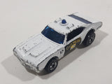 Vintage 1977 Hot Wheels Olds 442 Police Cruiser White Die Cast Toy Car Vehicle BW Hong Kong