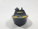 Vintage 1989 Matchbox Superfast Commando: Dagger Force Police Launch Boat Black with Grey and Yellow Camouflage Die Cast Toy Car Vehicle