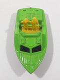 2005 Matchbox Superfast Pirate Police Launch Boat Green and Red Die Cast Toy Car