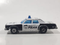 Vintage 1983 Matchbox Superfast Plymouth Gran Fury 012 Police Cop White Die Cast Toy Car Vehicle