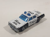 Vintage 1983 Matchbox Superfast Plymouth Gran Fury 012 Police Cop White Die Cast Toy Car Vehicle