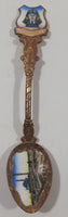 Vintage Egyptian Gold Tone Metal Spoon