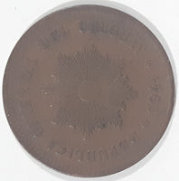 1944 Uruguay 5 Centesimos Copper Metal Coin