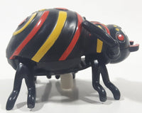 Hans Black Spider with Yellow and Red Stripes Wind Up 2 1/4" Long Plastic Toy Figure