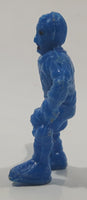 Vintage 1950s Kellogg's Hockey Player Blue #4 Small 1 3/4" Tall Plastic Toy Figure