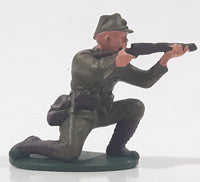 Vintage Solider Army Man in Half Crouch Position with Gun 1 1/2" Tall Toy Figure