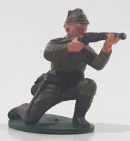 Vintage Solider Army Man in Half Crouch Position with Gun 1 1/2" Tall Toy Figure