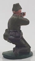 Vintage Solider Army Man in Half Crouch Position with Gun 1 1/2" Tall Toy Figure