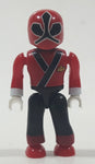 Mega Bloks Power Rangers Red 2" Tall Plastic Toy Action Figure