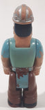 Vintage 1977 Fisher Price Husky Helpers Construction Worker 3 1/2" Tall Toy Action Figure