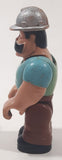 Vintage 1977 Fisher Price Husky Helpers Construction Worker 3 1/2" Tall Toy Action Figure
