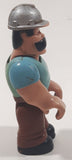 Vintage 1977 Fisher Price Husky Helpers Construction Worker 3 1/2" Tall Toy Action Figure
