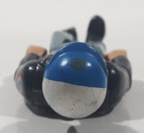 Vintage 1974 Fisher Price Motor Cycle Cop Police Officer 3 3/4" Tall Toy Action Figure Busted Foot