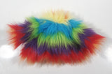 Mattel Barbie Rainbow Colored Fur Coat Toy Doll Clothes