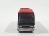 2005 Tomy Tomica No. 101 Hino S'elega Double Decker Tour Bus JR Bus Tohoku White and Red 1/156 Scale Die Cast Toy Car Vehicle