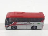 2005 Tomy Tomica No. 101 Hino S'elega Double Decker Tour Bus JR Bus Tohoku White and Red 1/156 Scale Die Cast Toy Car Vehicle