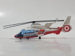 Majorette No. 322 Eurocopter (Airbus) Dauphin 2 SA 365 Coast Guard Helicopter White and Red 1/156 Scale Die Cast Toy Aircraft Vehicle