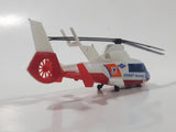 Majorette No. 322 Eurocopter (Airbus) Dauphin 2 SA 365 Coast Guard Helicopter White and Red 1/156 Scale Die Cast Toy Aircraft Vehicle