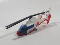 Majorette No. 322 Eurocopter (Airbus) Dauphin 2 SA 365 Coast Guard Helicopter White and Red 1/156 Scale Die Cast Toy Aircraft Vehicle