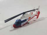 Majorette No. 322 Eurocopter (Airbus) Dauphin 2 SA 365 Coast Guard Helicopter White and Red 1/156 Scale Die Cast Toy Aircraft Vehicle