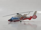 Majorette No. 322 Eurocopter (Airbus) Dauphin 2 SA 365 Coast Guard Helicopter White and Red 1/156 Scale Die Cast Toy Aircraft Vehicle