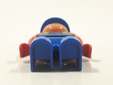 Lego Duplo Red Shirt Blue Hat and Overalls Worker 2 1/2" Tall Toy Figure 4555