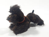 Vintage 1950s Steiff Mohair Snobby Poodle Black 5 1/2" Long Jointed Toy Animal