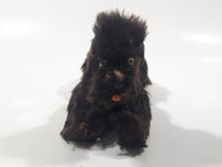 Vintage 1950s Steiff Mohair Snobby Poodle Black 5 1/2" Long Jointed Toy Animal